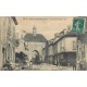 03 AINAY-LE-CHATEAU. Café de la Poste Porte de l'Horloge et Rue 1910