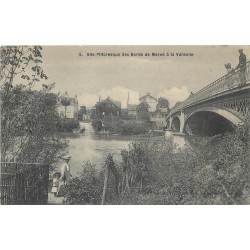 2 x cpa 94 LA VARENNE SAINT HILAIRE. Le Pont et les Îles sur la Marne 1905-1914