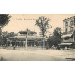 2 x cpa 78 VERSAILLES. Kiosque de la Musique avec Hôtel café Terminus et rue Satory