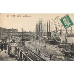 2 x cpa 44 NANTES. Port aux Salorges et vue de Sainte-Anne 1907