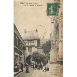 37 SAINT-EPAIN. Prévôté rue de l'Eglise belle animation 1922