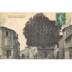 16 AIGRE. Le Marronnier Arbre de la Liberté, Charcuterie et Epicerie 1913