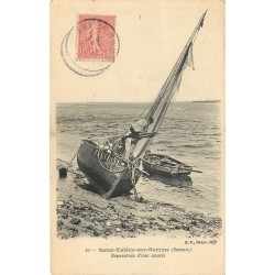 80 SAINT-VALERY-SUR-SOMME. Réparation d'une avarie sur barque de Pêcheurs 1906
