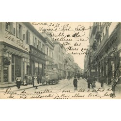 06 CANNES. Attelage devant Maison Giraud rue d'Antibes 1903