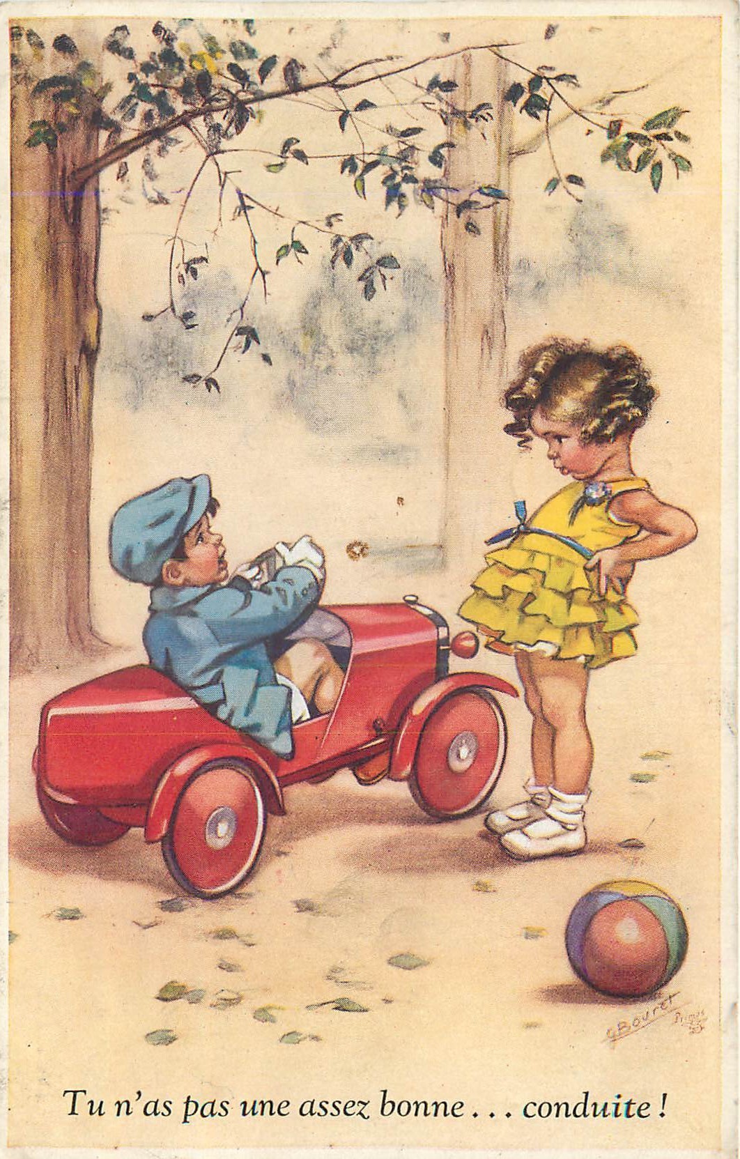 Illustrateur Germaine Bouret. BONNE... CONDUITE ! : ENFANTS et AUTOMOBILE