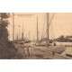3 cpa 14 OUISTREHAM-RIVA-BELLA. Groupe de Yachts, Chemin Halage et Courrier d'Angleterre "Ardena"