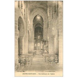 carte postale ancienne 03 CHATELMONTAGNE. Eglise l'intérieur