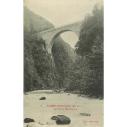 3 cpa 65 SAINT-SAUVEUR. Pont Napoléon, Gave au Pont Gontau & Col du Riou