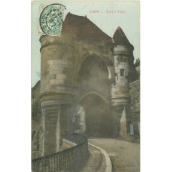 2 cpa 02 LAON. Porte d'Ardon et Poste Citadelle 1907