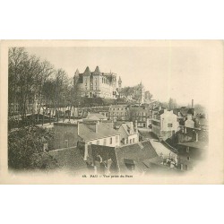 3 cpa 64 PAU. Le Château et la Basse Ville