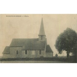 2 cpa 71 SAINT-ANDRE-EN-BRESSE. Eglise et Notre-Dame des Douleurs 1919
