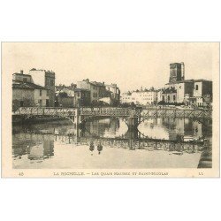 carte postale ancienne 17 LA ROCHELLE. Les Quais Maubec et Saint-Nicolas
