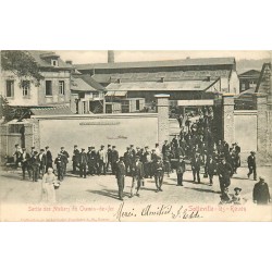 76 SOTTEVILLE-LES-ROUEN. Sortie des Ateliers du Chemin-de-fer 1904