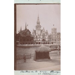 Exposition de Paris 1900 Pavillons Norvège, Allemagne et Espagne.
