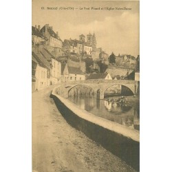 2 cpa 21 SEMUR. Pont Pinard, Donjon et Eglise Notre-Dame