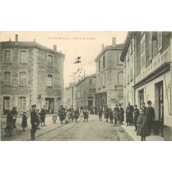 26 SAINT-UZE. Hôtel Menu et café avenue de la Gare 1907