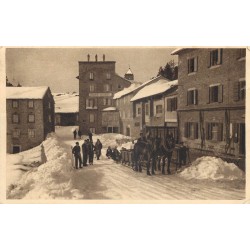 66 FONT-ROMEU. Ermitage 1935 Attelage traineau tirant des lugeurs