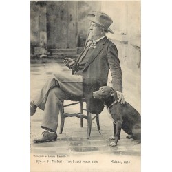 ECRIVAIN. Maiano 1900 MISTRAL et son chien