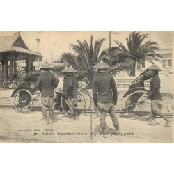 13 MARSEILLE Exposition Coloniale, Boys et leurs pousses pousses 1906