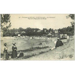 carte postale ancienne 17 LE BUREAU-SAINT-PALAIS. La Plage vue des Duners