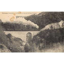 07 VERNOUX. La Montée du train de Saint-Peray-Vernoux 1916