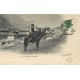 SUISSE Paysanne d'Evolène sur son mulet 1910