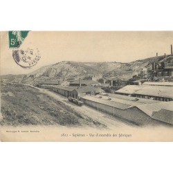 13 SEPTEMES. Vue d'ensemble des Fabriques avec train-tramway vers 1914