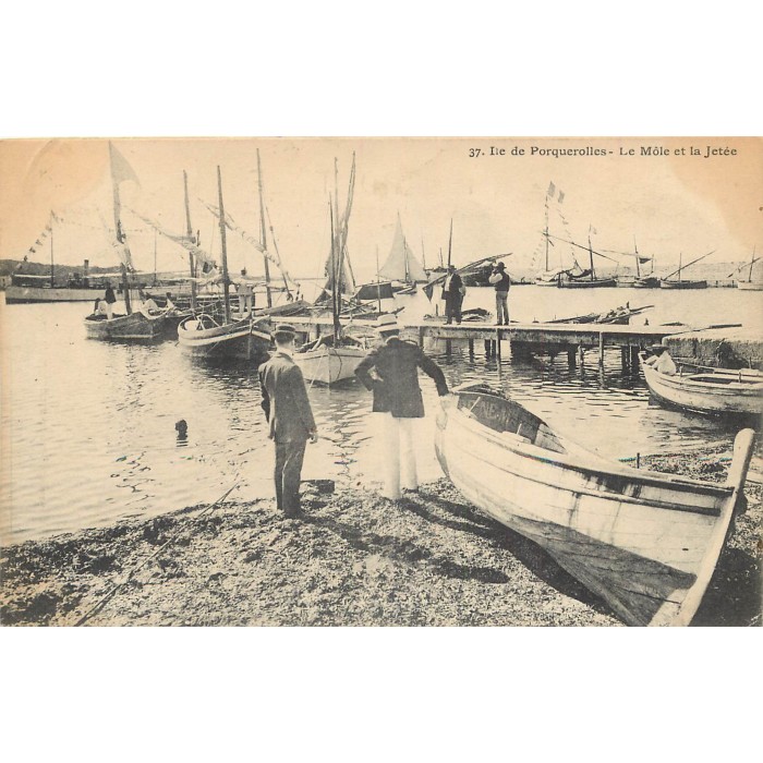 Carte Postale Ancienne 83 Île De Porquerolles - Fort Ban Renaud - Noir Et Blanc