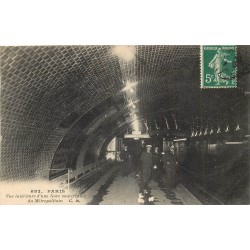 75 PARIS. Gare souterraine du Métropolitain 1908