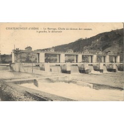 38 CHATEAUNEUF D'ISERE. Le Barrage Chute au dessus des vannes et le déversoir