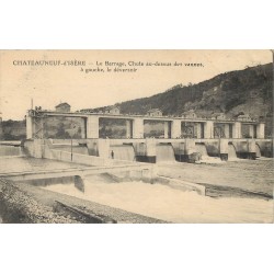 38 CHATEAUNEUF D'ISERE. Le Barrage Chute au dessus des vannes et le déversoir