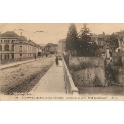 64 OLORON-SAINTE-MARIE. Pont Sainte-Claire avenue de la Gare 1924