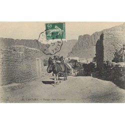 Algérie EL KANTARA Passage d'une Caravane de Chameaux 1909