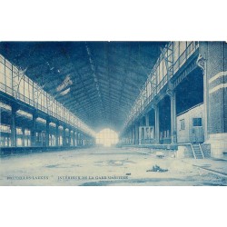 BRUXELLES. Intérieur de la Gare Maritime déserte 1910