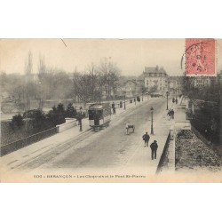25 BESANCON. Les Chaprais et tramway sur Pont Saint-Pierre 1906