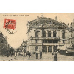 71 AUTUN. Le Théâtre avenue de la Gare 1914