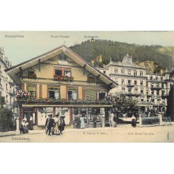 INTERLAKEN. Metropol-Hotel et Chalet Hotel Victoria Broderie