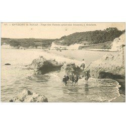 carte postale ancienne 17 MESCHERS-LES-BAINS. Plage des Nonnes aux brisants 1904