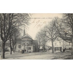 41 LAMOTTE-BEUVRON. L'Eglise et la Poste 1915