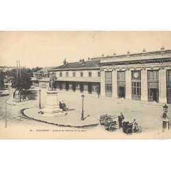 26 VALENCE. Statue de Bancel et la Gare 1905