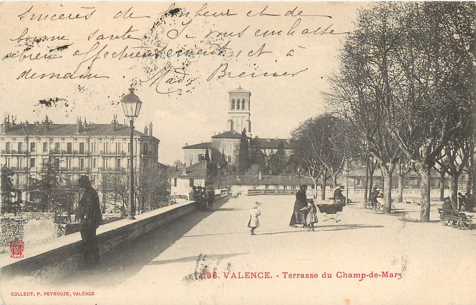 26 VALENCE. Nurse sur Terrasse du Champ-de-Mars 1905