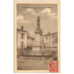 carte postale ancienne 17 MONTLIEU. Monument aux Morts 1936