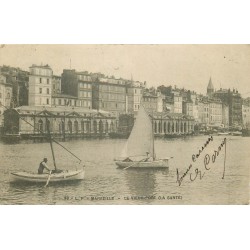 13 MARSEILLE. Vieux Port La Santé 1903 avec Pêcheurs en barque...
