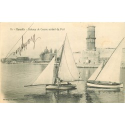 13 MARSEILLE. Bateaux de Course de Pêcheurs sortant du Port 1904