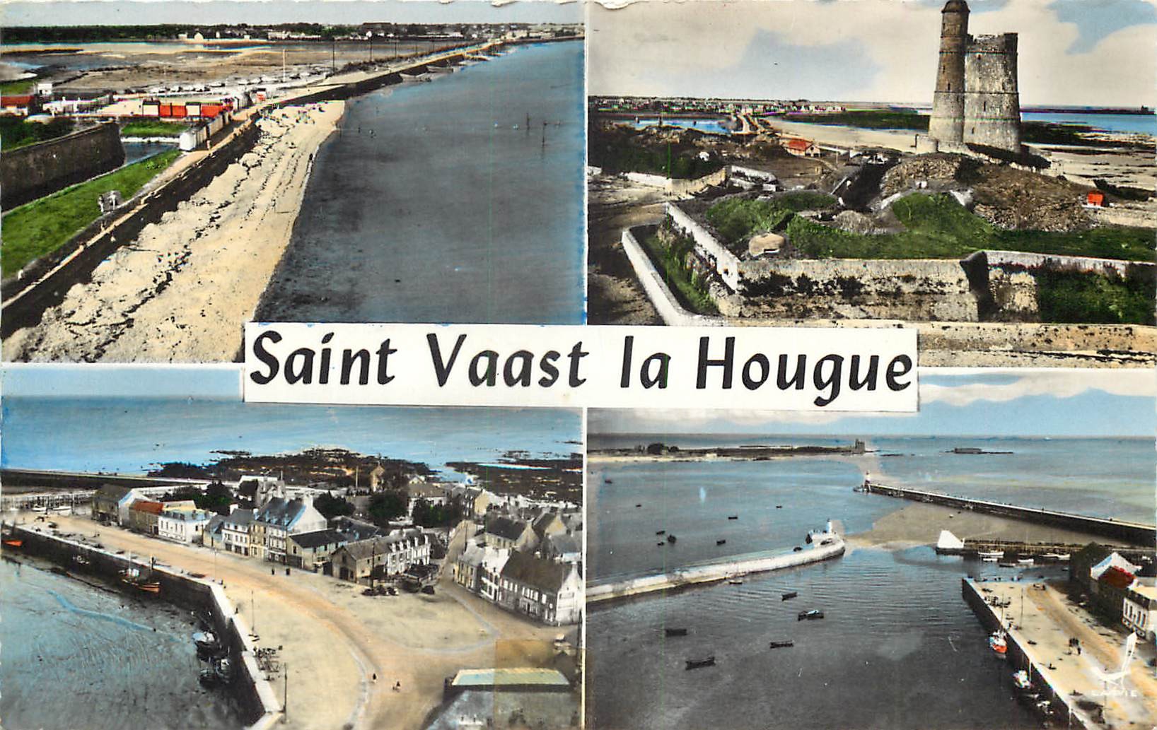 50 SAINT-VAAST LA HOUGUE. Plage et Port