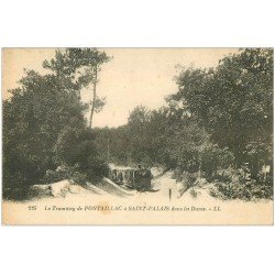 carte postale ancienne 17 PONTAILLAC à SAINT-PALAIS. Le Tramway dans les Dunes 1926