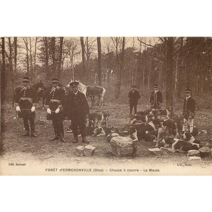 Tirage Argentique Vintage - Chasse à Courre En France Vers 1900 - Format 8x11 Cm - Réf. CX6934