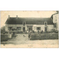 carte postale ancienne 03 CHAZEMAIS. Epicerie Moreau 1906. Panneau Chocolat Meunier