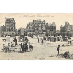59 MALO-LES-BAINS. La Plage et les Villas vers 1920