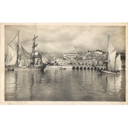 06 MENTON. Le Port avec voiliers 1947